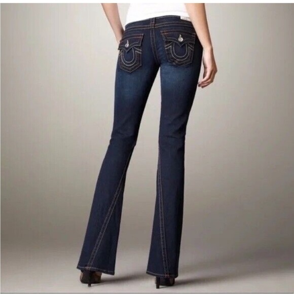 True Religion Joey Bootcut Flare Jeans Pony Express Rodeo Festival Y2K Sz 29 - Picture 1 of 15